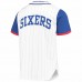 Men's Philadelphia 76ers Starter White Scout Baseball Fashion Jersey
