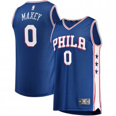Philadelphia 76ers Tyrese Maxey Men's Fanatics Branded Royal 2020/21 Fast Break Replica Jersey - Icon Edition