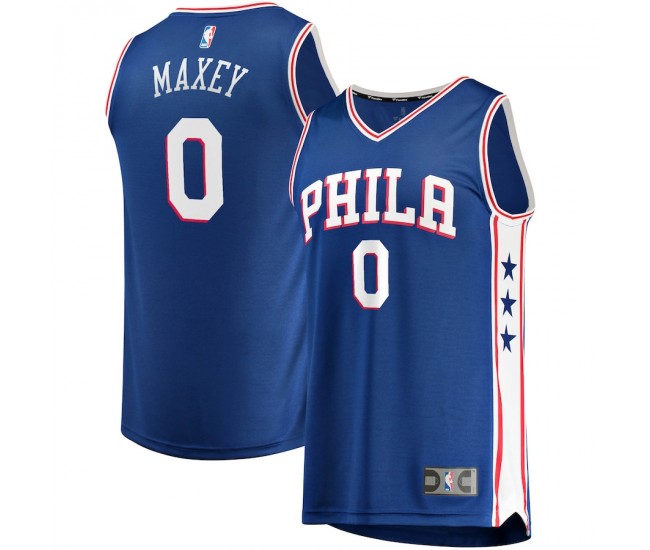 Philadelphia 76ers Tyrese Maxey Men's Fanatics Branded Royal 2020/21 Fast Break Replica Jersey - Icon Edition