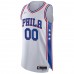 Philadelphia 76ers Men's Nike White 2021/22 Diamond Swingman Custom Jersey - Association Edition
