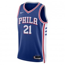 Philadelphia 76ers Embiid Nike 2023 Men Swingman Jersey Icon Edition Blue