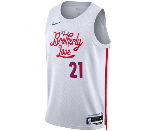 Philadelphia 76ers Embiid Nike 2023 Men Swingman City Edition Jersey White