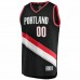 Portland Trail Blazers Men's Fanatics Branded Black Fast Break Custom Replica Jersey - Icon Edition