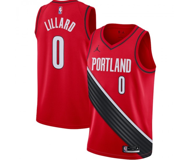 Portland Trail Blazers Damian Lillard Men's Jordan Brand Red 2020/21 Swingman Jersey - Statement Edition