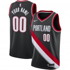 Portland Trail Blazers Men's Nike Black 2020/21 Swingman Custom Jersey - Icon Edition