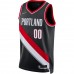 Portland Trail Blazers Men's Nike Black 2021/22 Diamond Swingman Custom Jersey - Icon Edition