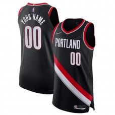  Portland Trail Blazers Men's Nike Black 2021/22 Diamond Swingman Authentic Custom Jersey - Icon Edition