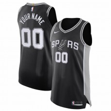 San Antonio Spurs Men's Nike Black Authentic Custom Jersey - Icon Edition