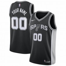 San Antonio Spurs Men's Nike Black Swingman Custom Jersey - Icon Edition
