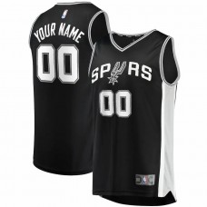 San Antonio Spurs Men's Fanatics Branded Black Fast Break Custom Replica Jersey - Icon Edition