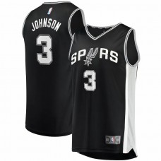San Antonio Spurs Keldon Johnson Men's Fanatics Branded Black 2021/22 Fast Break Replica Player Jersey - Statement Edition