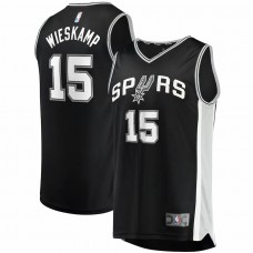 San Antonio Spurs Joe Wieskamp Men's Fanatics Branded Black 2021/22 Fast Break Replica Jersey - Icon Edition