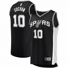 San Antonio Spurs Jeremy Sochan Men's Fanatics Branded Black 2022 NBA Draft First Round Pick Fast Break Replica Player Jersey - Icon Edition