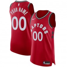 Toronto Raptors Men's Nike Red Authentic Custom Jersey - Icon Edition