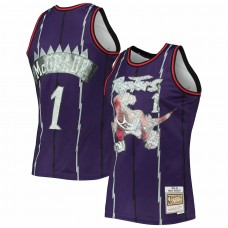 Toronto Raptors Tracy McGrady Men's Mitchell & Ness Purple 1996-97 Hardwood Classics NBA 75th Anniversary Diamond Swingman Jersey