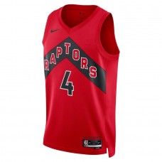 Toronto Raptors Barnes Nike 2023 Men Swingman Icon Edition Jersey Red