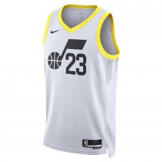 Utah Jazz Markkanen Nike 2023 Men Swingman Association Edition Jersey White