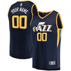 Utah Jazz Men's Fanatics Branded Navy Fast Break Custom Replica Jersey - Icon Edition