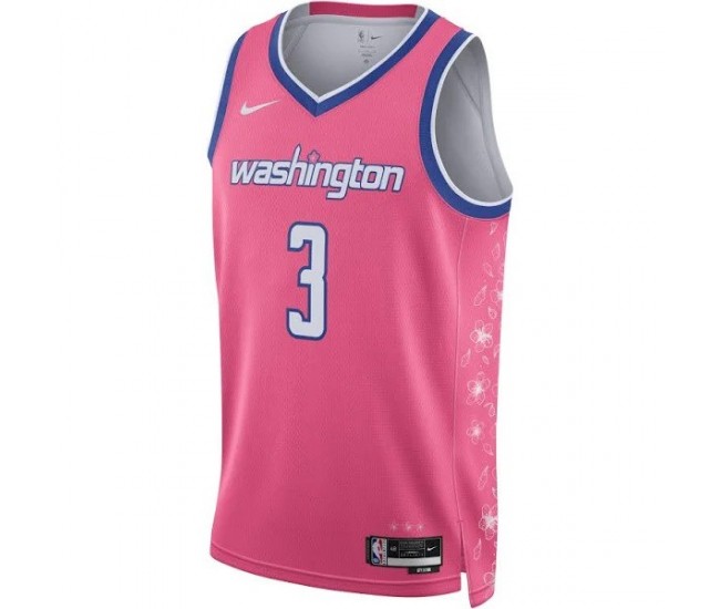 Washington Wizards Beal Nike 2023 Men Swingman Bloom City Edition Jersey Pink