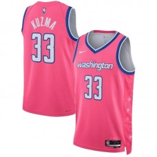 Washington Wizards Kuzma Nike 2023 Men Swingman Bloom City Edition Jersey Pink