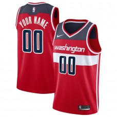Washington Wizards Men's Nike Red Swingman Custom Jersey - Icon Edition