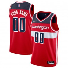 Washington Wizards Men's Nike Red 2021/22 Diamond Swingman Custom Jersey - Icon Edition