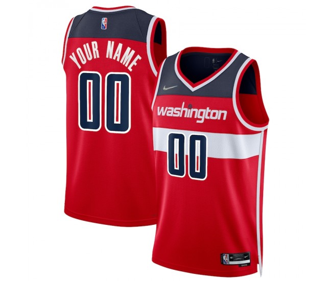 Washington Wizards Men's Nike Red 2021/22 Diamond Swingman Custom Jersey - Icon Edition
