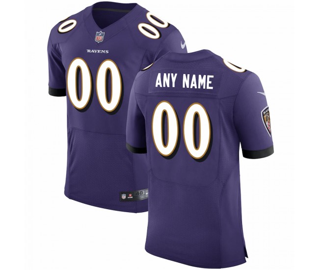 Baltimore Ravens Men's Nike Purple Speed Machine Custom Elite Jersey