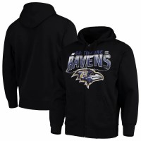 Baltimore Ravens Men's G-III Sports by Carl Banks Black Perfect Season Full-Zip Hoodie