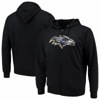 Baltimore Ravens Men's G-III Sports by Carl Banks Black Primary Logo Full-Zip Hoodie