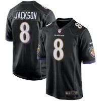 Baltimore Ravens Lamar Jackson Men's Nike Black Game Jersey