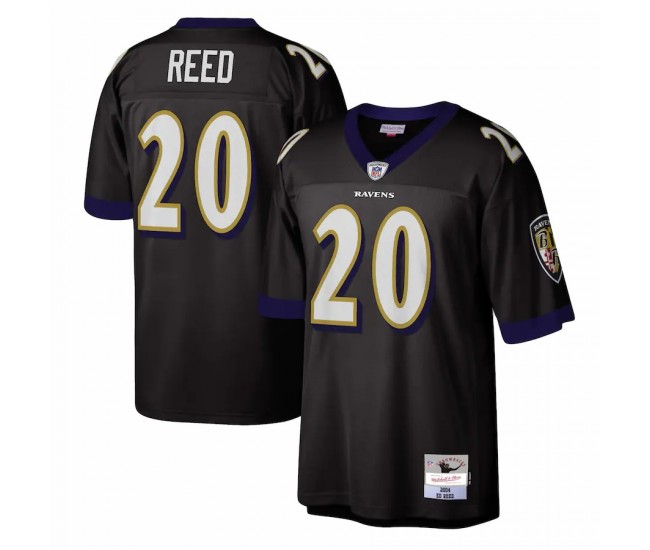 Baltimore Ravens Ed Reed Men's Mitchell & Ness Black Legacy Replica Jersey