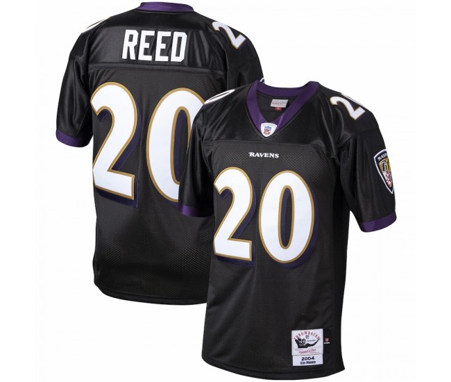 Baltimore Ravens Ed Reed Men's Mitchell & Ness Black 2004 Authentic Throwback Retired Player Jersey