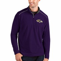 Baltimore Ravens Men's Antigua Purple/Gray Glacier Quarter-Zip Pullover Jacket
