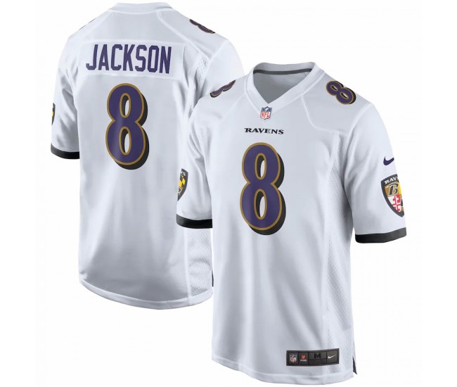 Baltimore Ravens Lamar Jackson Men's Nike White Player Game Jersey