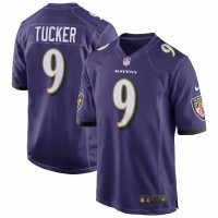 Baltimore Ravens Justin Tucker Men's Nike Purple Game Jersey