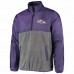 Baltimore Ravens Men's G-III Sports by Carl Banks Purple/Charcoal Advance Transitional Quarter-Zip Jacket