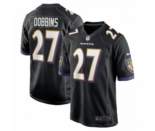 Baltimore Ravens J.K. Dobbins Men's Nike Black Game Jersey