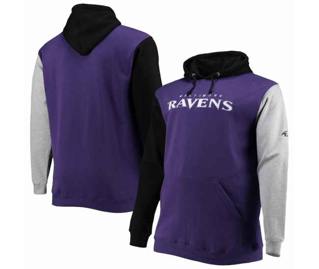 Baltimore Ravens Men's Black/Purple Big & Tall Pullover Hoodie