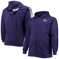 Baltimore Ravens Men's Fanatics Branded Purple Big & Tall Full-Zip Hoodie