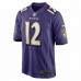 Baltimore Ravens Rashod Bateman Men's Nike Purple Player Game Jersey