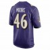 Baltimore Ravens Nick Moore Men's Nike Purple Game Jersey