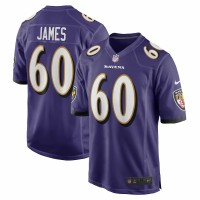 Baltimore Ravens Ja'Wuan James Men's Nike Purple Game Jersey