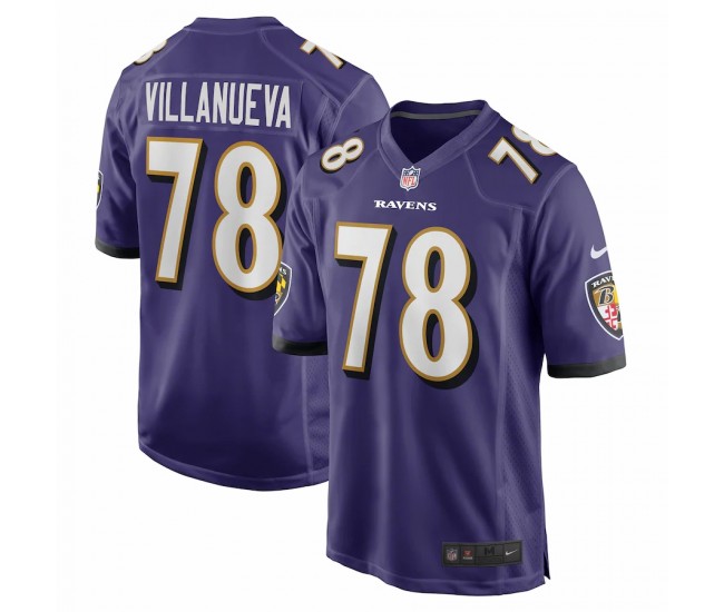 Baltimore Ravens Alejandro Villanueva Men's Nike Purple Game Jersey