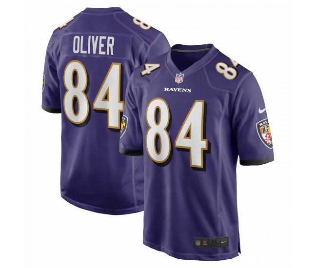Baltimore Ravens Josh Oliver Men's Nike Purple Game Jersey