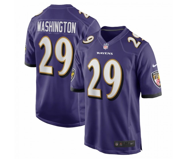 Baltimore Ravens Ar'Darius Washington Men's Nike Purple Player Game Jersey