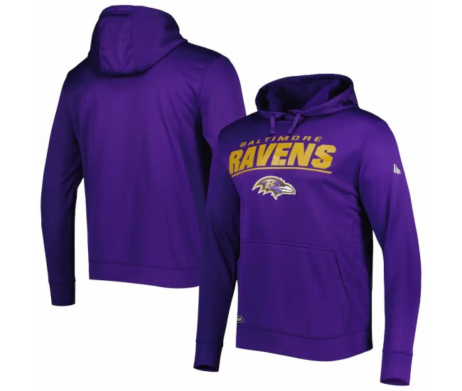 Baltimore Ravens Men's New Era Purple Combine Authentic Stated Logo Pullover Hoodie