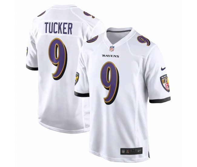 Baltimore Ravens Justin Tucker Men's Nike White Game Jersey