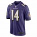 Baltimore Ravens Kyle Hamilton Men's Nike Purple 2022 NFL Draft First Round Pick Game Jersey