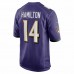 Baltimore Ravens Kyle Hamilton Men's Nike Purple 2022 NFL Draft First Round Pick Game Jersey